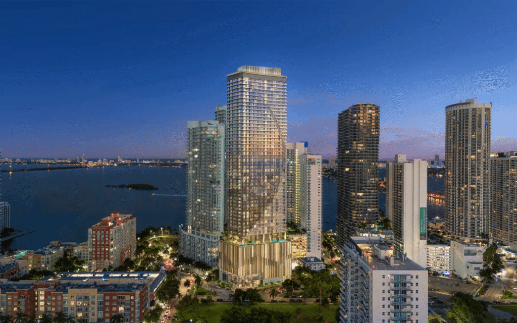 Render de la torre Edge House en Edgewater, Miami